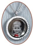 316L Stainless Steel JB Memorials Glass Photo Medaillon - RSP121