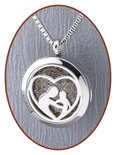 316L Stainless Steel JB Memorials 'Mother & Child' Medaillon Cremation Pendant - RSP124