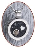 316L Stainless Steel JB Memorials Black Cremation Locket Pendant - RSP072B