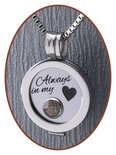 316L Stainless Steel JB Memorials Silver Cremation Locket Pendant - RSP072C