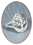 JB Memorials 925 Sterling Silver 'Tree of Life' Cremation Ring - RB132