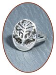 JB Memorials 925 Sterling Silver 'Tree of Life' Cremation Ring - RB132