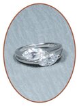 925 Sterling Silver CZ Cremation Ring - RB013