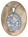 Stainless Steel Engraving Remembrance Pendant - PAC366