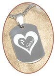 Stainless Steel Engraving Remembrance Pendant - PAC374