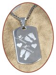 Stainless Steel Engraving Remembrance Pendant - PAC376