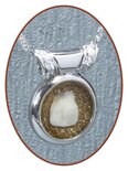 Rhodium/Silver JB Memorials Design (Milk) Tooth pendant - PR001