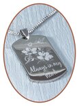 Stainless Steel Engravable Remembrance Pendant - JRB001