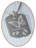 Stainless Steel Engravable Remembrance Pendant - JRB001