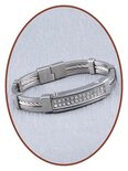 Stainless Steel Cuff Style 'Stones' Mens Ash Bracelet  - ASB002