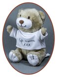 Memorial bear with the handwriting of the deceased - BE001