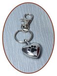 Stainless Steel Cremation  Key-ring 'Paw' - D052