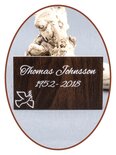 Durable Plastic Walnut Engravable Memorial Plaque - LG021