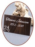 Durable Plastic Walnut Engravable Memorial Plaque - LG021