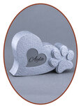 Mini Ash Urn 'Paws in Heart'  in Different Colors - HMP631