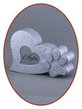 Mini Ash Urn 'Paws in Heart'  in Different Colors - HMP631