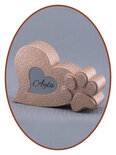 Mini Ash Urn 'Paws in Heart'  in Different Colors - HMP631