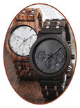 JB Memorials Nature-Line© Wooden Mens Ash Chrono Watch - HORL001