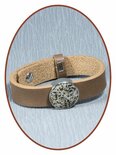 Leather (Fingerprint / Text) Ladies Cremation Ash Bracelet - CU18484