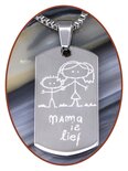 Stainless Steel Pendant With Your Childs Painting - PR002