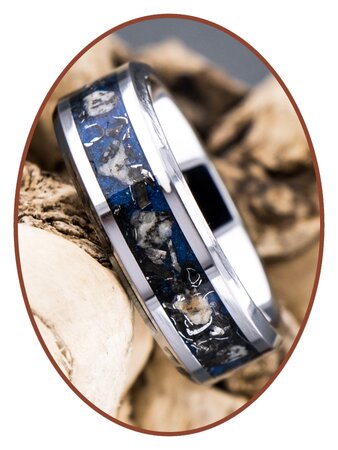 JB Memorials Very Exclusive Tungsten Carbide Meteorite - Dinosaur Cremation Ash Ring - CRT140