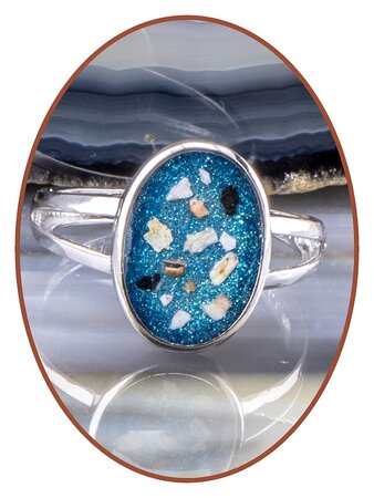 JB Memorials 925 Sterling Silver Cremation Design Ring -RB100A