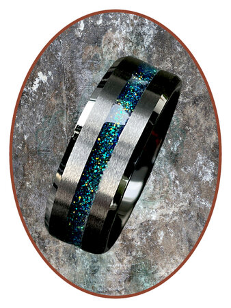 JB Memorials Ceramic Zirconium Special Cremation Ring Universe - RB048BU