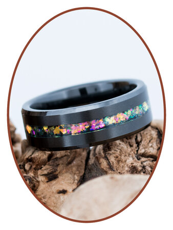 JB Memorials Ceramic Zirconium Special Cremation Ring Multi Color - JRB048BPK