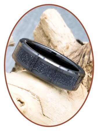 Cremation Ash Ring - 'Infinite Universe' - 6 or 8mm width - JRB145IU-4M2B