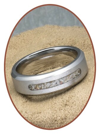 JB Memorials Silver Chrome Cremation Ring-7mm - RB045CCM 