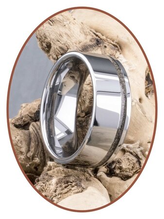 JB Memorials Tungsten Carbide Special Men Cremation Ring - RB046H