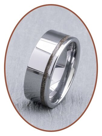 JB Memorials Tungsten Carbide Special Men Cremation Ring - RB046H