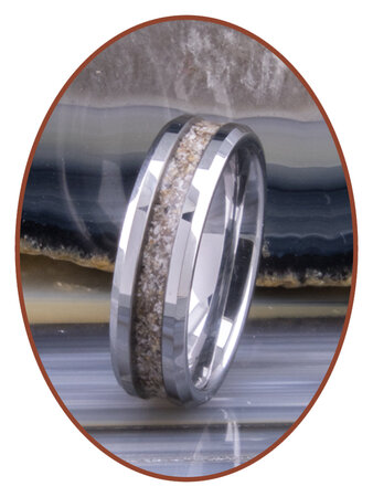 JB Memorials Tungsten Carbide Special Ladies Cremation Ring - RB048D