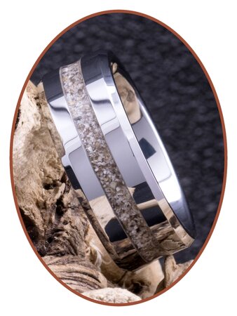 JB Memorials Tungsten Carbide Special Mens Cremation Ring - RB048H