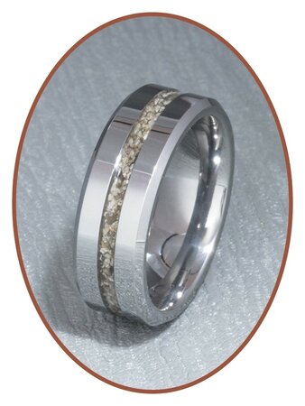 JB Memorials Tungsten Carbide Special Mens Cremation Ring - RB048H