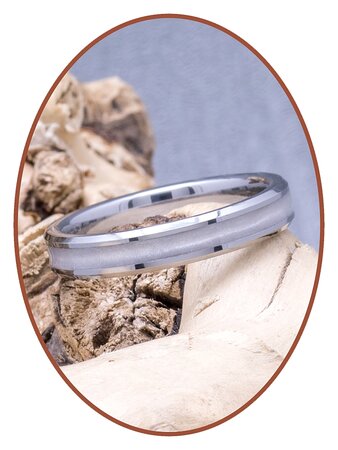 JB Memorials Tungsten Carbide Ladies Cremation Ring 4mm - RB143