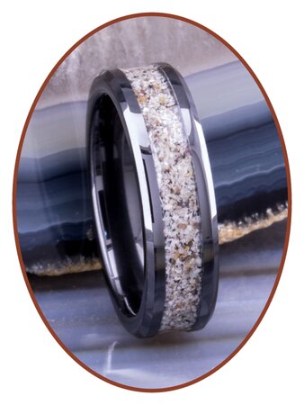 Cremation Ash Ring - Visible Ash Processing - 6 or 8mm wide - RB145-4M2B