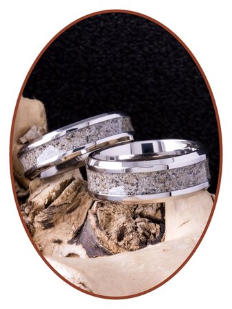 Cremation Ash Ring - Visible Ash Processing - 6 or 8mm width - TI003-4M2B