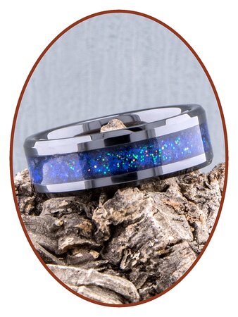 JB Memorials Ceramic Zirconium Special 'Night Sky' Cremation Ring - CRC141NS