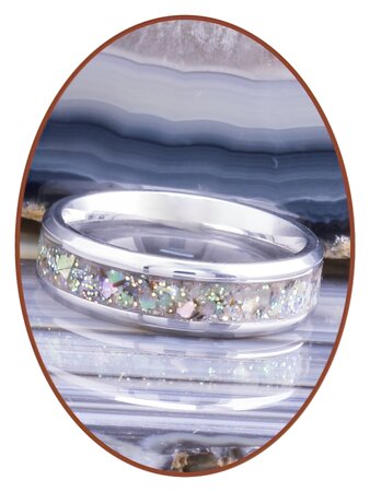 Abelone - Cremation Ash Ring - 6 or 8mm wide - JCRA003-4M2B