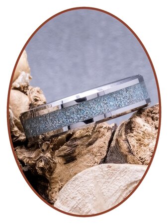 'Holographic' - Special Cremation Ashes Ring - 6 or 8mm width - JRB146HG-4M2B