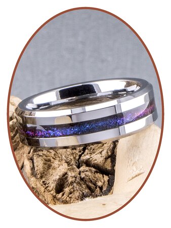 JB Memorials Tungsten Carbide 6mm Chroma Colored Ladies Cremation Ring - RB048CHR