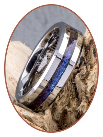 JB Memorials Tungsten Carbide 6mm Chroma Colored Ladies Cremation Ring - RB048CHR