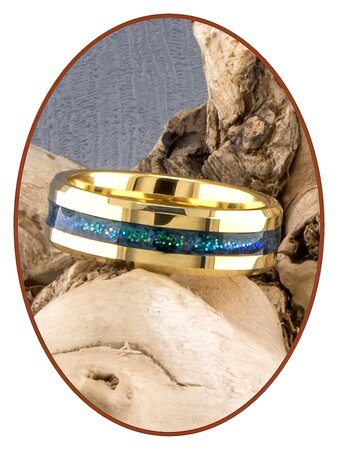 JB Memorials Tungsten carbide Gold color cremation ring - RB048GZX