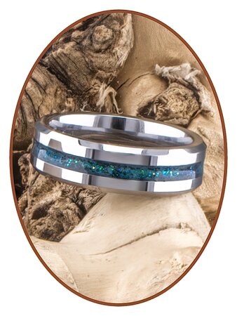 JB Memorials Tungsten carbide Silver cremation ring - RB048ZZX