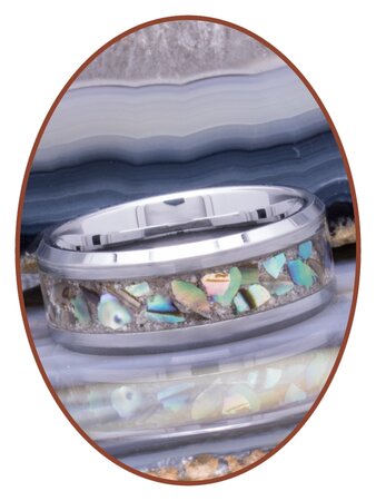 Abalone - Cremation Ash Ring - RB140AS-4M2B