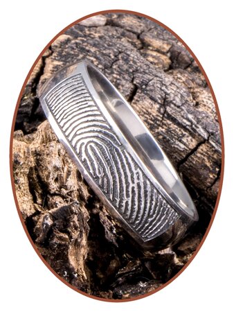 JB Memorials Titanium Fingerprint Remembrance Ring - TIR001