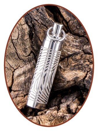 Stainless Steel 'Tube Fingerprint' Cremation Pendant - B389V