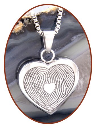 Stainless Steel Fingerprint Remembrance Pendant - VI001