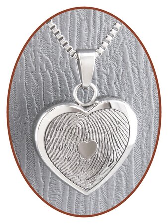 Stainless Steel Fingerprint Remembrance Pendant - VI001